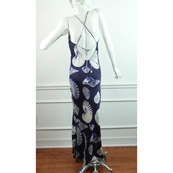 Carolina K Felicity Seashell Satin Maxi Slipdress Size Small NWT Resort Luxury - Picture 11 of 14